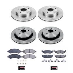 Brake Pads/Rotors, Front/Rear, Solid Surface Rotors, Ceramic Pads, Chrysler, Dodge, Ram, Kit