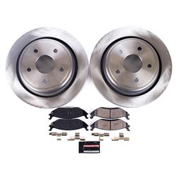 Brake Pads/Rotors, Rear, Solid Surface Rotors, Ceramic Pads, Chrysler, Dodge, Ram, Kit