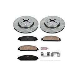 Brake Rotors/Pads, Solid Surface, Iron, Natural Finish, Chrysler, Dodge, Front, Kit