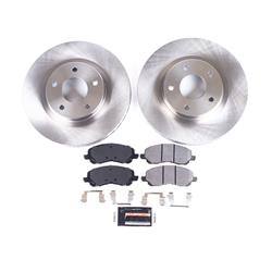 Brake Rotors/Pads, Solid Surface, Iron, Natural Finish, Chrysler, Dodge, Jeep, Mitsubishi, Front, Kit