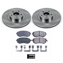 Brake Rotors/Pads, Solid Surface, Iron, Natural Finish, Subaru, Front, Kit