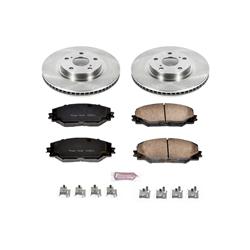 Brake Rotors/Pads, Solid Surface, Iron, Natural Finish, Pontiac, Scion, Toyota, Front, Kit