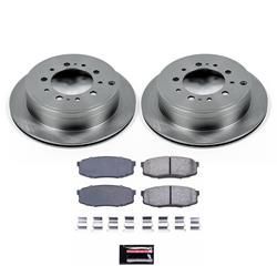 Brake Pads, Solid Surface Rotors, Rear, Lexus, Toyota, Kit