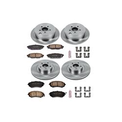 Brake Rotors/Pads, Solid Surface Rotors, Ceramic Pads, Front/Rear, Subaru, Kit