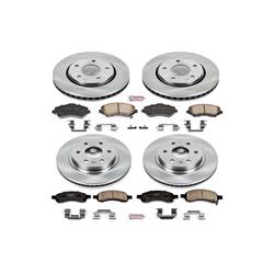 Brake Pads/Rotors, Front/Rear, Solid Surface Rotors, Ceramic Pads, Buick, Chevy, GMC, Saturn, Kit