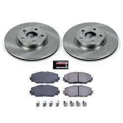 Brake Pads/Rotors, Front, Solid Surface Rotors, Ceramic Pads, Pontiac, Scion, Toyota, Kit