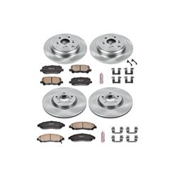 Pads and Rotors, Autospecialty, Solid Surface, Iron, Natural, 12.990 in./13.150 in. Diameter, Z17 Ceramic Pads, Kit