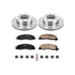 Brake Rotors/Pads, Solid Surface, Iron, Natural Finish, Dodge, Ram, Front, Kit