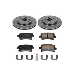 Brake Rotors/Pads, Solid Surface, Iron, Natural Finish, Buick, Cadillac, Chevy, Saab, Rear, Kit