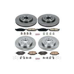 Pads and Rotors, Autospecialty, Solid Surface, Iron, Natural, 12.800 in./12.990 in. Diameter, Z17 Ceramic Pads, Kit