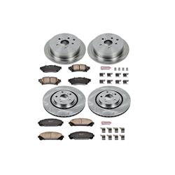 Pads and Rotors, Autospecialty, Solid Surface, Iron, Natural, 12.910 in./12.170 in. Diameter, Z17 Ceramic Pads, Kit