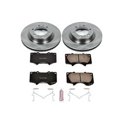 Brake Rotors/Pads, Solid Surface, Iron, Natural Finish, Lexus, Toyota, Front, Kit