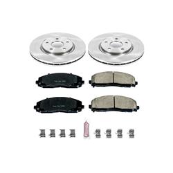 Brake Rotors/Pads, Solid Surface, Iron, Natural Finish, Chrysler, Dodge, Ram, Volkswagen, Front, Kit