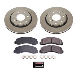 Rotors/Pads, Stock Replacement, Z17 Ceramic Pads, Iron Rotors, Natural, Smooth, Front, Ford, Set