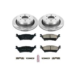 Brake Rotors/Pads, Solid Surface, Iron, Natural Finish, Ford, Rear, Kit
