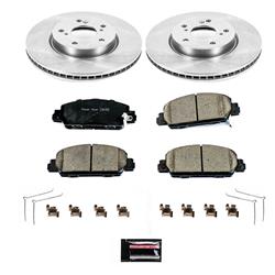 Disc Brake Pads and Rotors, Solid Surface Rotors, Ceramic Pads, for use on Honda®, Front, Kit