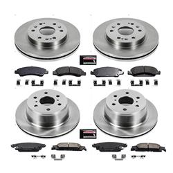 Brake Pad and Rotor Combos,Autospecialty, Ceramic, Front and Rear, Solid Face Rotors, Cadillac, Chevrolet, GMC, Kit