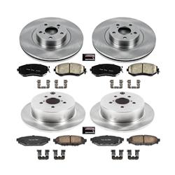 Pads and Rotors, Autospecialty, Solid Surface, Iron, Natural, 11.500 in./10.800 in. Diameter, Z17 Ceramic Pads, Kit