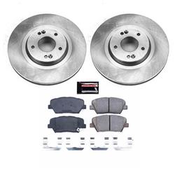 Brake Rotor and Pad Combos, Autospecialty Stock Replacement, Front, Solid Surface Rotors, Ceramic Pads, for Hyundai, for Kia, Kit