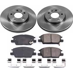 Brake Rotor and Pad Combos, Autospecialty Stock Replacement, Front, Solid Surface Rotors, Ceramic Pads, Buick, Chevrolet, GMC, Kit