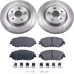 Brake Rotor and Pad Combo, Autospecialty Stock Replacement, Front, Solid Surface Rotors, Ceramic Pads, Toyota, Kit