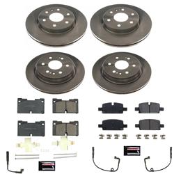 Rotors/Pads, Stock Replacement, Z17 Ceramic Pads, Iron Rotors, Natural, Smooth, Front and Rear, Chevy, GMC, Set
