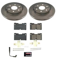 Rotors/Pads, Stock Replacement, Z17 Ceramic Pads, Iron Rotors, Natural, Smooth, Front, Chevy, GMC, Set