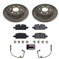 Rotors/Pads, Stock Replacement, Z17 Ceramic Pads, Iron Rotors, Natural, Smooth, Rear, Chevy, GMC, Set