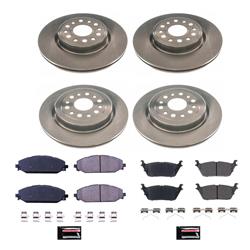 Rotors/Pads, Stock Replacement, Z17 Ceramic Pads, Iron Rotors, Natural, Smooth, Front and Rear, RAM, Set