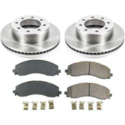 Rotors/Pads, Stock Replacement, Z17 Ceramic Pads, Iron Rotors, Natural, Smooth, Front, RAM, Set