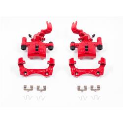 Disc Brake Caliper, Performance, Cast Iron, Red Powdercoated, Single Piston, Mazda, Rear, Pair