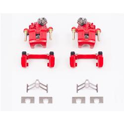 Brake Calipers, Performance, Stock Series, Cast Iron, Red Powdercoated, 2-piston, Rear, for use on Honda®, Pair