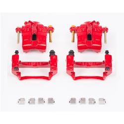 Disc Brake Caliper, Performance, Cast Iron, Red Powdercoated, Single Piston, Mazda, Front, Pair