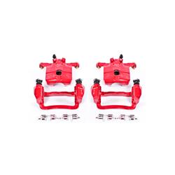 Disc Brake Caliper, Performance, Cast Iron, Red Powdercoated, Saab, Subaru, Rear, Pair