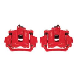 Brake Calipers, Performance, Stock Series, Cast Iron, Red Powdercoated, 2-piston, Rear, Toyota, Pair