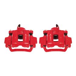 Brake Calipers, Performance, Stock Series, Cast Iron, Red Powdercoated, 2-piston, Rear, Lexus, Toyota, Pair