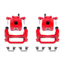 Disc Brake Caliper, Performance, Cast Iron, Red Powdercoated, 1-Piston, Infiniti, Nissan, Rear, Pair