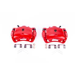 Brake Calipers, Performance, Stock Series, Red Powdercoated, Front, for use on Acura®, for use on Honda®, Pair