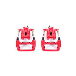 Brake Calipers, Performance, Stock Series, Cast Iron, Red Powdercoated, 2-piston, Rear, for Nissan, Pair