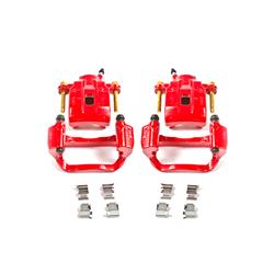 Disc Brake Caliper, Performance, Cast Iron, Red Powdercoated, 1-Piston, Toyota, Rear, Pair