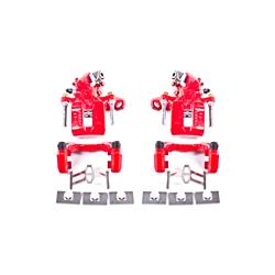 Disc Brake Caliper, Performance, Cast Iron, Red Powdercoated, 1-Piston, for use on Honda®, Rear, Pair