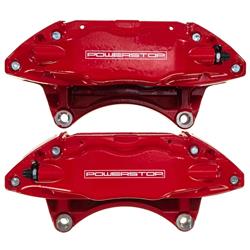 Brake Calipers, Performance, Stock Series, Aluminum, Red Powdercoated, 4-piston, Front, Subaru, Pair
