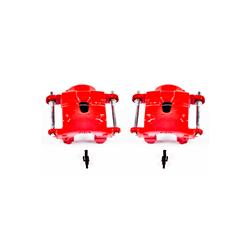 Disc Brake Caliper, 1-Piston, Iron, Red, Avanti, Buick, Chevy, GMC, Oldsmobile, Pontiac, Front, Pair