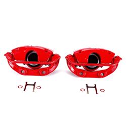 Disc Brake Calipers, Aluminum, Red Powdercoated, Chevy, Rear, Pair