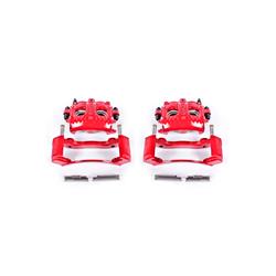 Disc Brake Caliper, Performance, Cast Iron, Red Powdercoated, Ford, Lincoln, Front, Pair