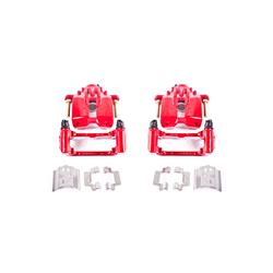 Disc Brake Caliper, Performance, Cast Iron, Red Powdercoated, 1-Piston, Cadillac, Chevy, Rear, Pair