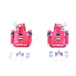 Disc Brake Caliper, Performance, Cast Iron, Red Powdercoated, 1-Piston, Ford, Rear, Pair