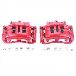 Brake Caliper, Performance, Stock, Cast Iron, Red Powdercoated, Ford, Lincoln, Mercury, Pair