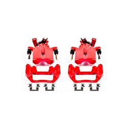 Disc Brake Caliper, Performance, Aluminum, Red Powdercoated, 1-Piston, Chevy, Pontiac, Saturn, Rear, Pair