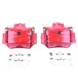 Brake Calipers, Performance, Stock Series, Cast Iron, Red Powdercoated, 1-piston, Front, Ford, Lincoln, Mazda, Mercury, Pair